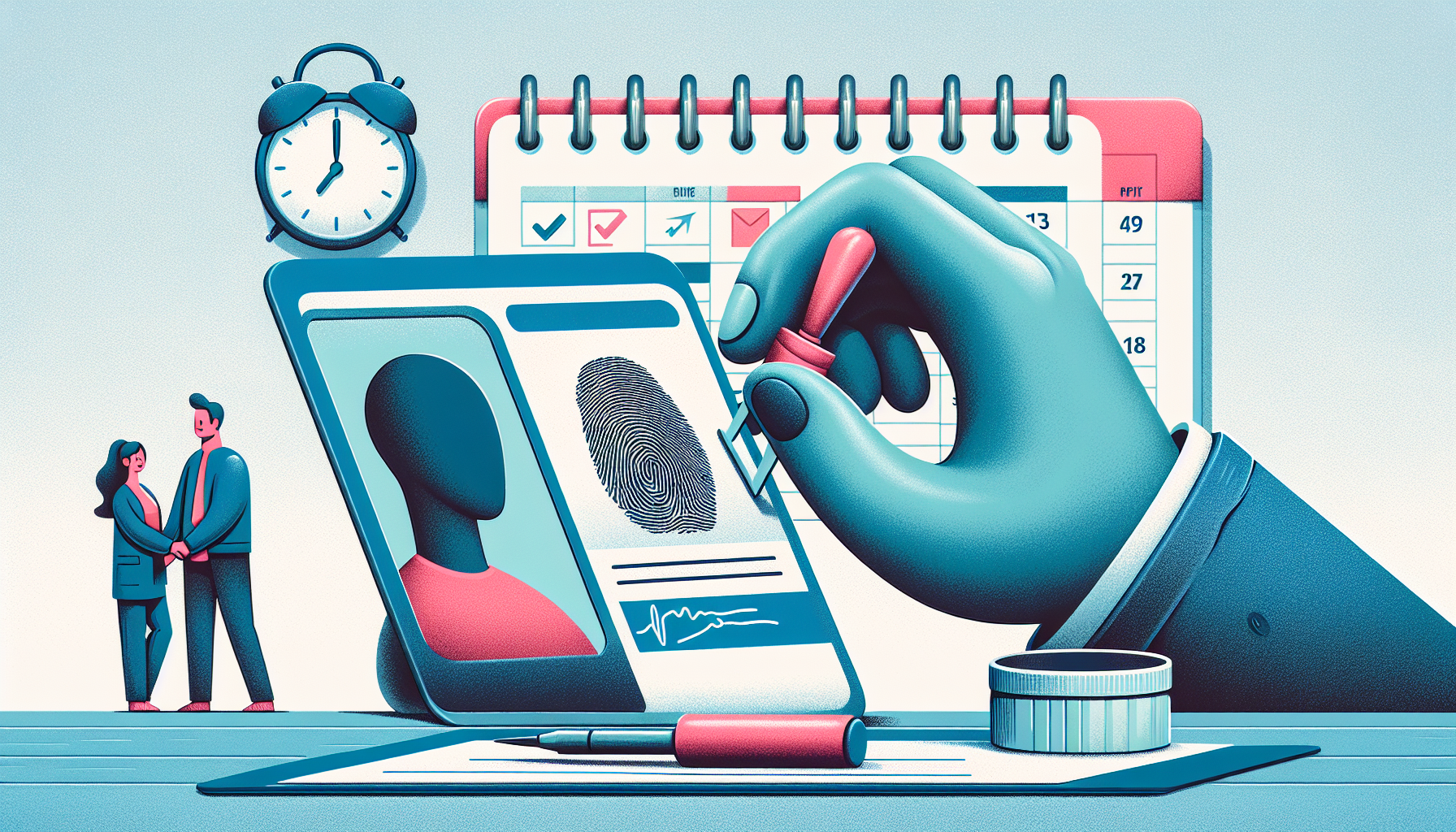 Illustration of tips for a smooth fingerprinting experience