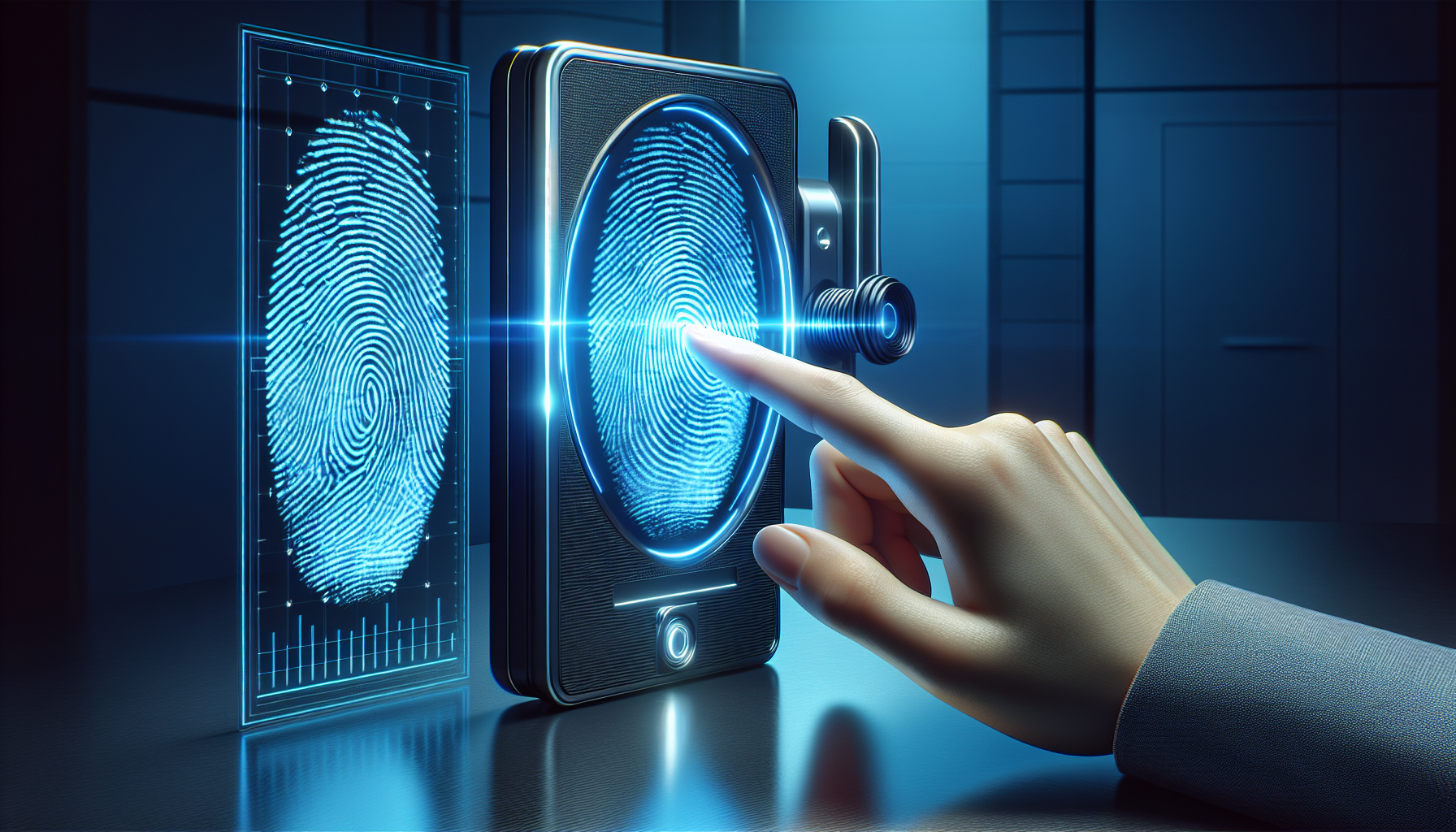 Illustration of electronic fingerprint capture
